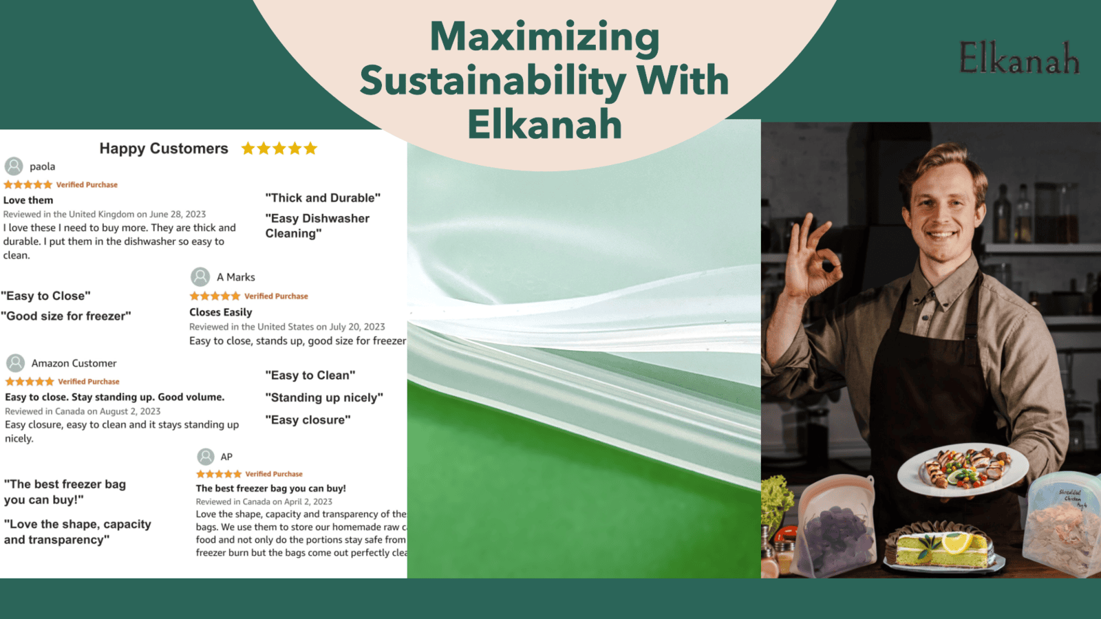 Eco-Friendly Living: Maximize Sustainability with Elkanah Reusable Silicone Bags